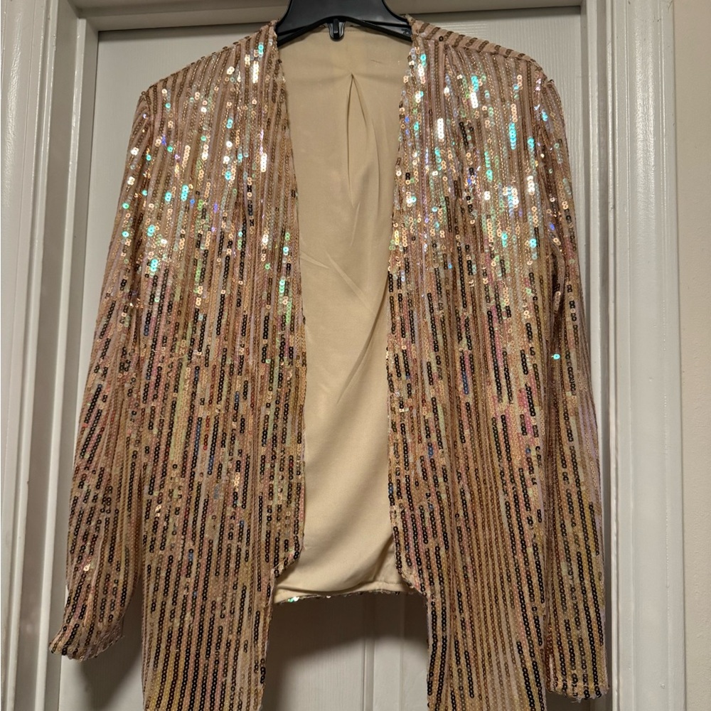 Iridescent Sequin Gold Jacket